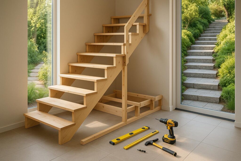 Treppenbau Schritt für Schritt: Innen- und Außentreppen richtig planen