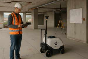 GNSS und Markierroboter bringen CAD direkt auf die Baustelle