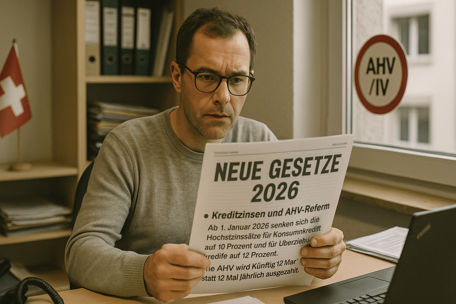 Neue Gesetze 2026: Kreditzinsen und AHV-Reform