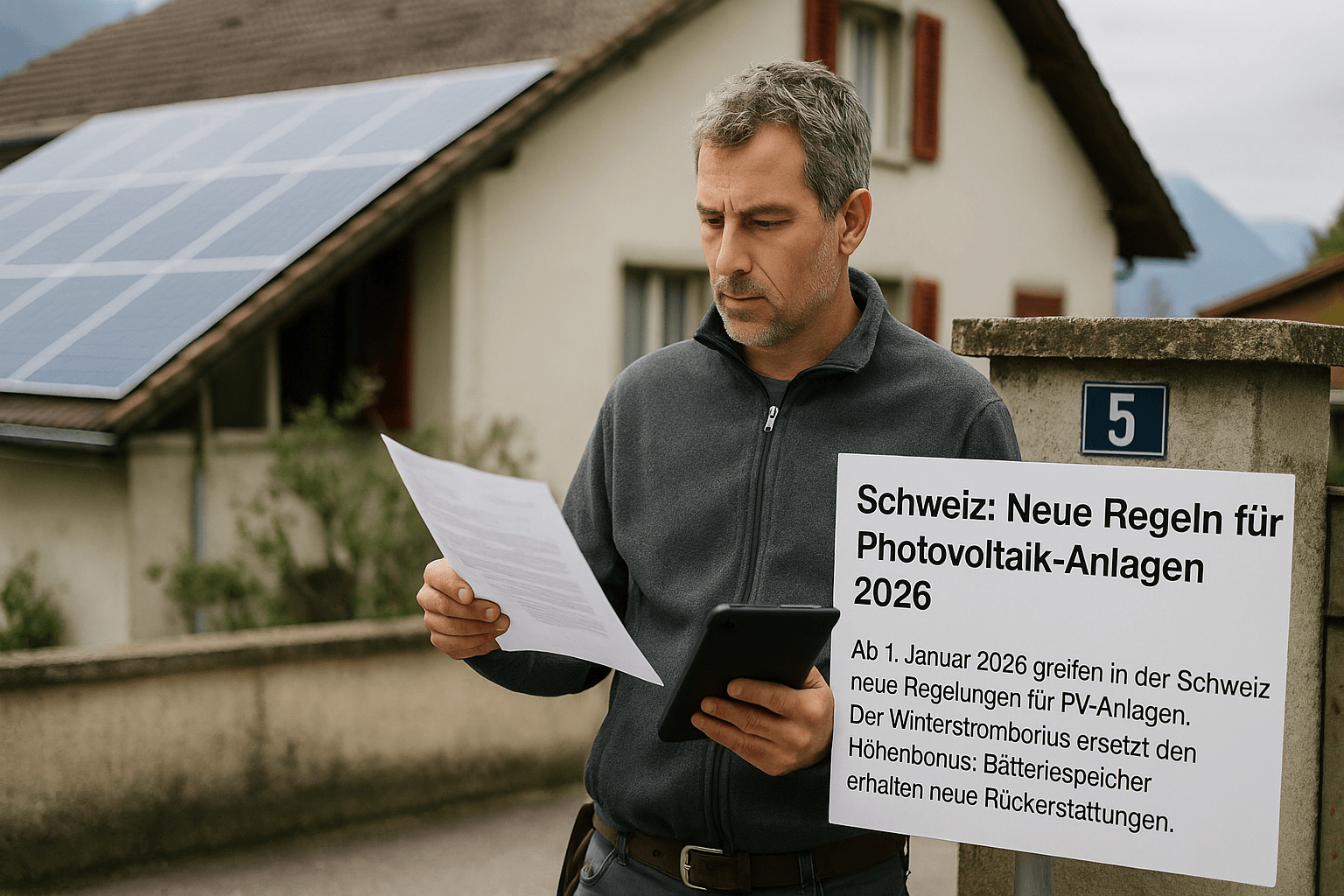 Schweiz: Neue Regeln für Photovoltaik-Anlagen 2026