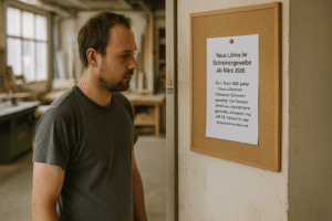 Neue Löhne im Schreinergewerbe ab März 2026