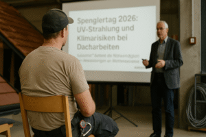 Spenglertag 2026: UV-Strahlung und Klimarisiken bei Dacharbeiten