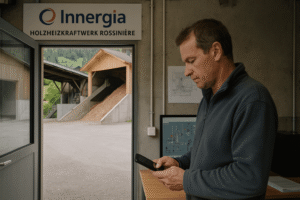Innergia nimmt Holzheizkraftwerk in Rossinière in Betrieb