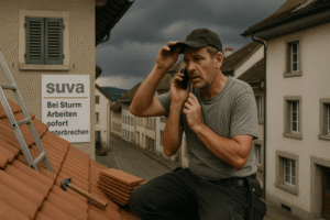 SUVA: Bei Sturm Arbeiten sofort unterbrechen