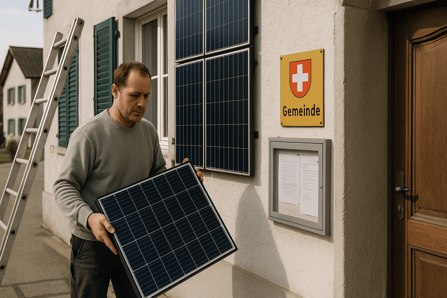 Solaranlagen: Fassadenanlagen ohne Baubewilligung ab 2026